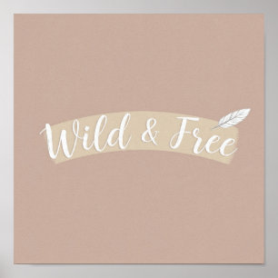 Minimalistische Bohemian-Kunst: Wilde & Freie Fede Poster