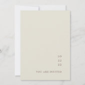 Minimalistische Bohemische Hochzeit Einladung (Rückseite)