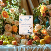 Minimalistische Bohemische Hochzeit von Dusty Blue Einladung