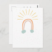 Minimalistische Bohemische Postkarte (Vorne/Hinten)