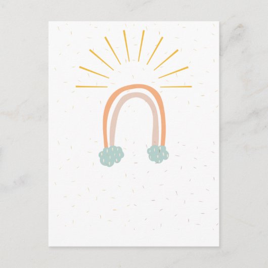 Minimalistische Bohemische Postkarte (Vorderseite)