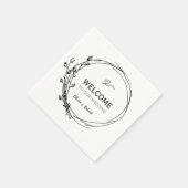 Minimalistische Bohemische Wildblume Hochzeit von Serviette (Ecke)