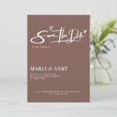 Minimalistische Böhmerhochzeit Save The Date (Stehend Vorderseite)