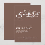 Minimalistische Böhmerhochzeit Save The Date (Vorne/Hinten)