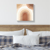 Minimalistische Boho Arches Mauer | Earthy Gradien Leinwanddruck (Insitu (Schlafzimmer))