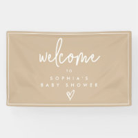 Minimalistische Boho Babydusche von Mute Tones Beg