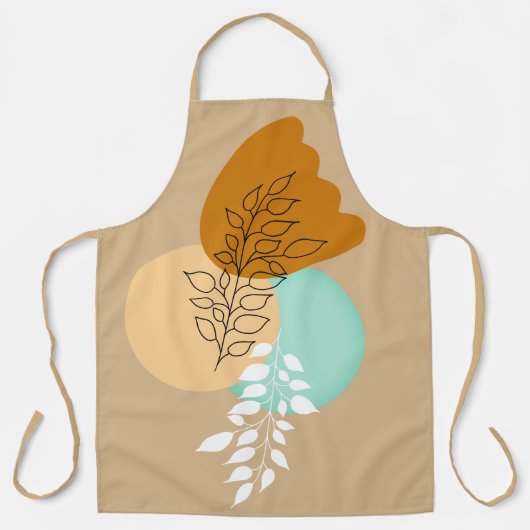 MINIMALISTISCHE BOHO-BLÄTTER - EINFACH UND STILL SCHÜRZE (Vorderseite)