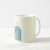 Minimalistische Boho Blue Rainbow Arline Kaffeetasse (VorderseiteRechts)