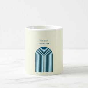 Minimalistische Boho Blue Rainbow Arline Kaffeetasse