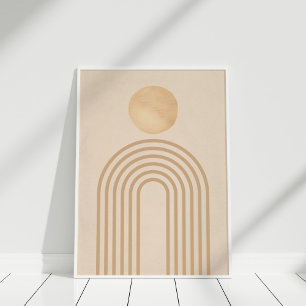 Minimalistische Boho-Bogen-Regenbogen-Neutrale Wan Poster