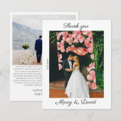 Minimalistische Boho-Dankeskarte Dankeskarte (Vorne/Hinten)