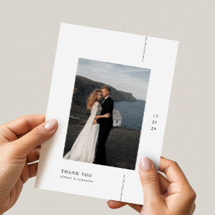 Minimalistische Boho-Foto-Hochzeit Einladung