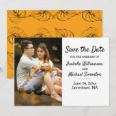 Minimalistische Boho Foto Save the Date-Karte Date (Vorne/Hinten)