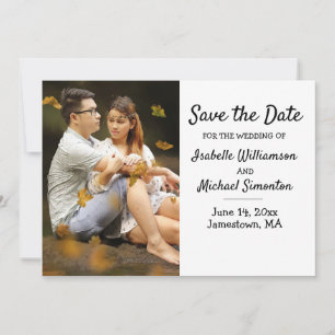 Minimalistische Boho Foto Save the Date-Karte Save The Date
