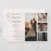 Minimalistische Boho-Fotokassenhochzeit Einladung (Vorderseite)