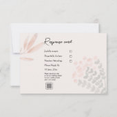 Minimalistische Boho-Fotokassenhochzeit RSVP Karte (Rückseite)