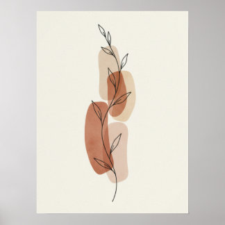 Minimalistische Boho Line Zeichnend Poster