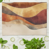 Minimalistische Boho Nature - warme Erdtöne Geschirrtuch (Gefaltet)