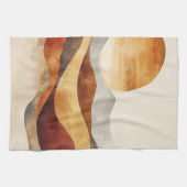 Minimalistische Boho Nature - warme Erdtöne Geschirrtuch (Horizontal)