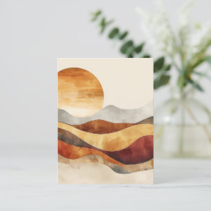 Minimalistische Boho Nature - warme Erdtöne Postkarte