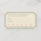 Minimalistische Boho Retro Blue Beauty Loyalty Car Treuekarte (Rückseite)