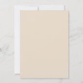 Minimalistische Boho Rose Gold und Mandelbein Brau Einladung (Rückseite)