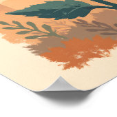 Minimalistische Boho-Sonnenblume Poster (Ecke)