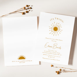 Minimalistische Boho Sunshine Baby Dusche Es sind  Einladung