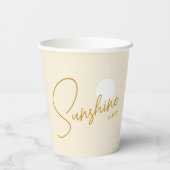 Minimalistische Boho Sunshine Baby Duschpapier Tas Pappbecher (Rückseite)