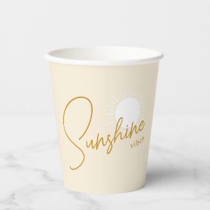 Minimalistische Boho Sunshine Baby Duschpapier Tas Pappbecher
