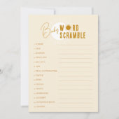 Minimalistische Boho Sunshine Baby Word Scramble C Einladung (Vorderseite)