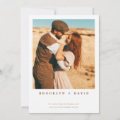 Minimalistische Boho Terracotta Western Wüstenhoch Einladung (Rückseite)