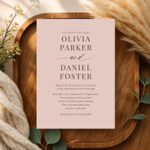 Minimalistische Boho-Terrakotta-Hochzeitseinladung