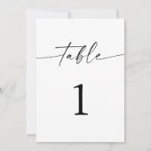 Minimalistische Boho Wedding-Tischnummern Ankündigung (Vorderseite)