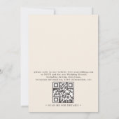 Minimalistische Boho-Wildblumen-Blumen-QR-Code-Hoc Einladung (Rückseite)
