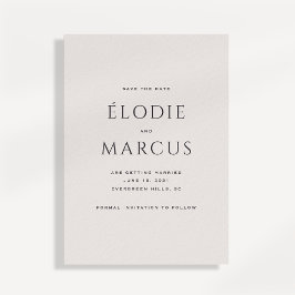 Minimalistische Bold Typografy Modern Save the Dat Einladung