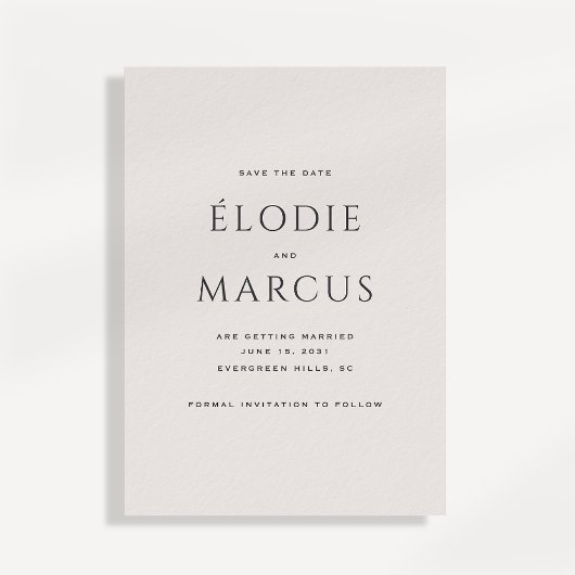 Minimalistische Bold Typografy Modern Save the Dat Einladung