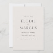 Minimalistische Bold Typografy Modern Save the Dat Einladung (Vorderseite)