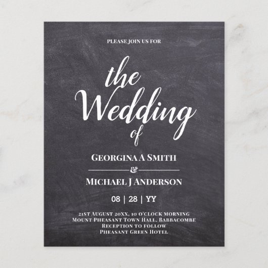 Minimalistische BOLD-TYPOGRAPHIE-Einladungen (Vorderseite)