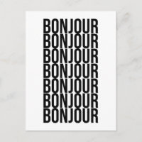 Minimalistische Bonjour-Französisch-Textgestaltung