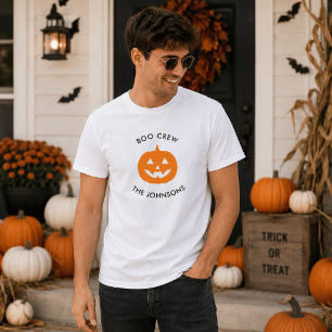 Minimalistische Boo-Crew - Halloween Personalisier T-Shirt