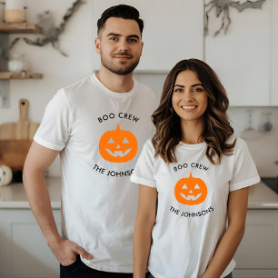 Minimalistische Boo-Crew - Halloween Personalisier T-Shirt