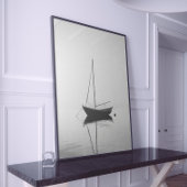 Minimalistische Bootfotografie in Monochrom Poster