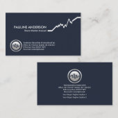 Minimalistische Börsenbewertung Visitenkarte (Vorne/Hinten)