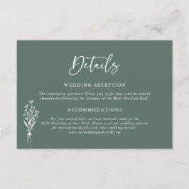 Minimalistische Botanicals-Sage Grüne Hochzeiten D Begleitkarte