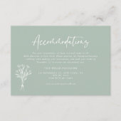 Minimalistische Botanicals zeigen grüne Unterkünft Begleitkarte (Vorderseite)