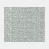 Minimalistische Botanische Adern Fleece-Decke Fleecedecke (Vorderseite (Horizontal))
