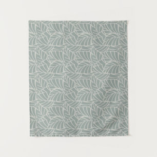 Minimalistische Botanische Adern Wandteppich