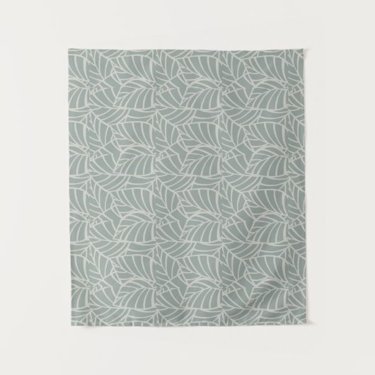 Minimalistische Botanische Adern Wandteppich (Vorderseite)