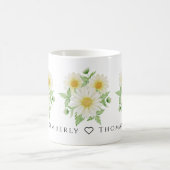 Minimalistische botanische Aquarellfarbe Blume Tas Kaffeetasse (Mittel)